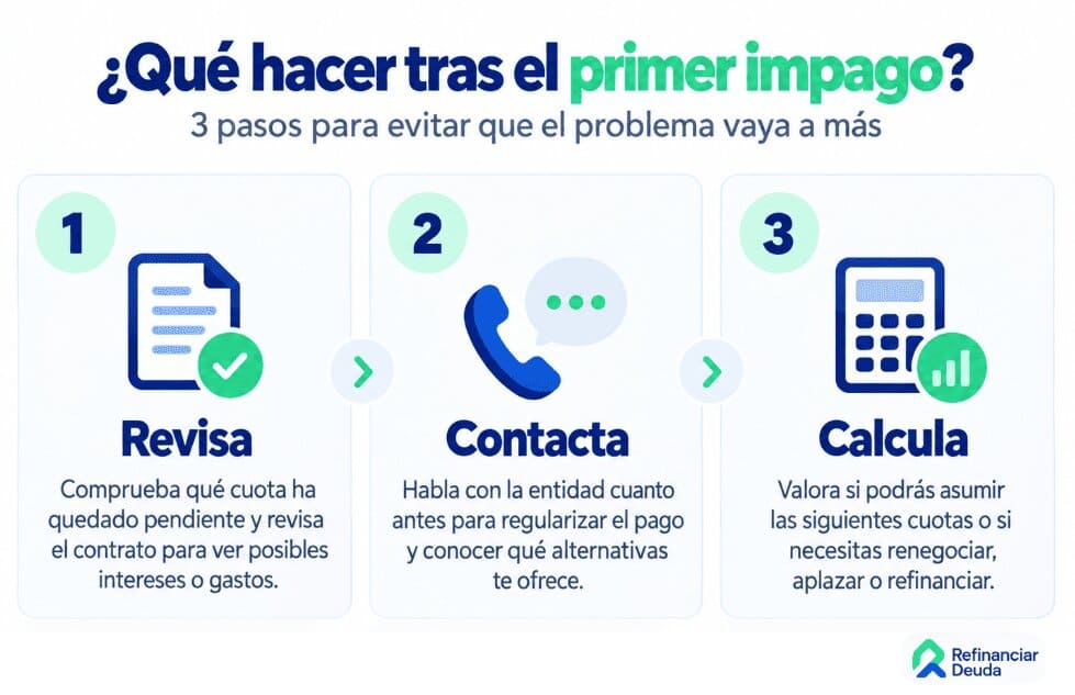 Guia de que hacer tras primer impago